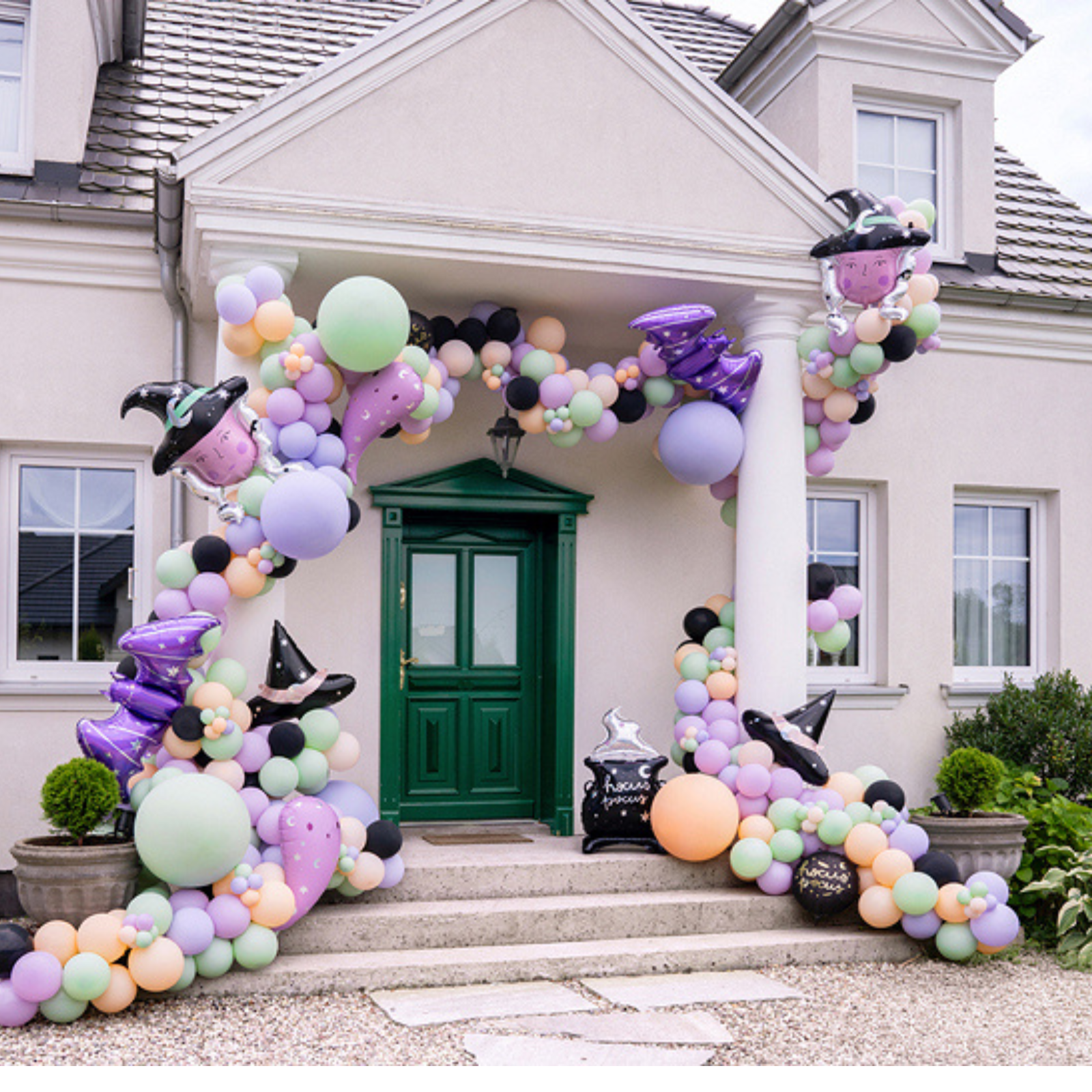 Halloween folieballon heks feestdecoratie ballonnenboog
