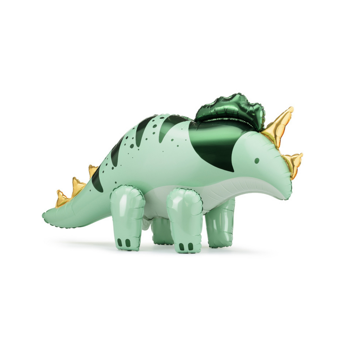 folieballon in de vorm van een dino triceratops