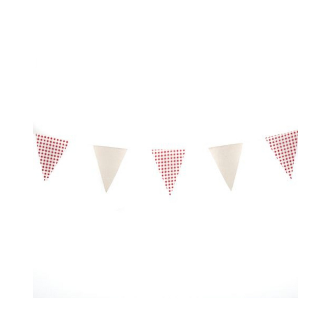 Stoffen vlaggenlijn vichy rood 2 meter