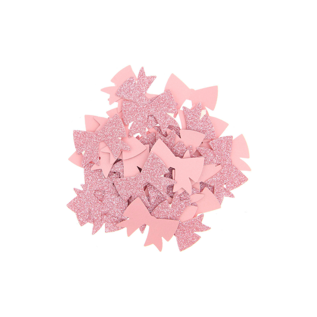 Tafelconfetti strikjes roze glitter