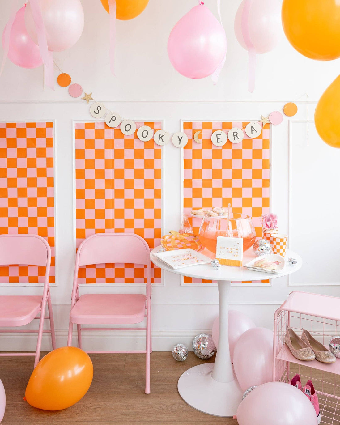 tafelloper oranje roze 
