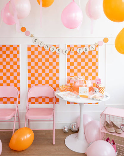 tafelloper oranje roze 
