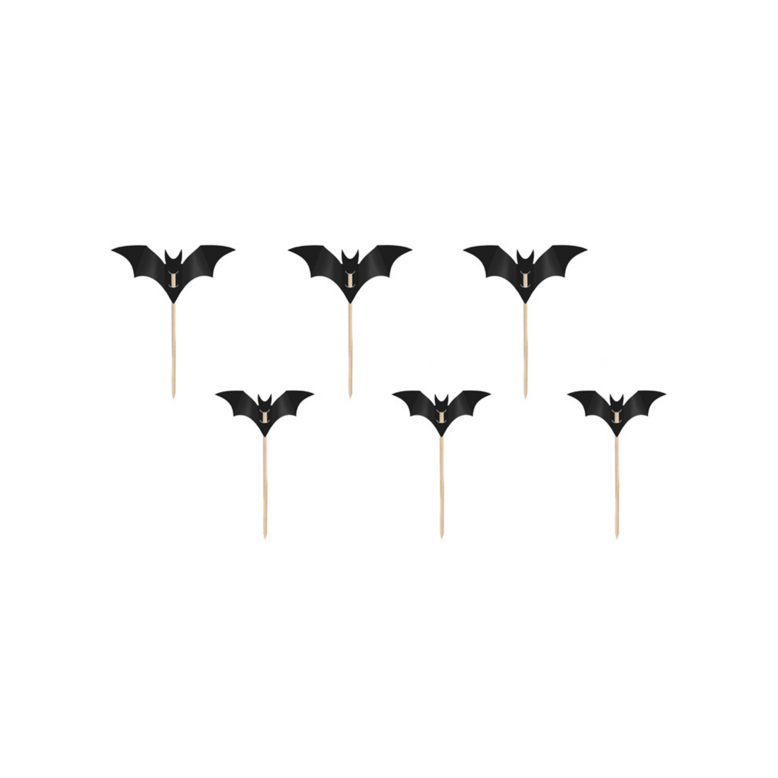 cupcake decoratie papieren toppertjes vleermuizen zwart Halloween